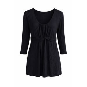 Soma Black V Neck Lounge top Black L Soft